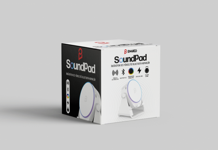 5in1 Wireless İndüksiyon Bluetooth 5W RGB Beyaz Speaker - Görsel 3