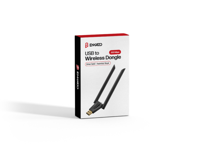 Usb to 300 Mbs Çift Antenli Wireless Dongle - Görsel 2