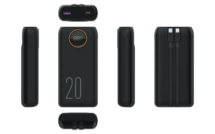 Snapron SNP-3013 20.000 Mah LCD Ekran Dahili Kablolu 22.5w Hızlı Şarj Powerbank - Görsel 4