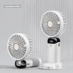 Minifan Ultra Sessiz LED Göstergeli Katlanabilir Şarjlı Mini El Fanı - Görsel 5