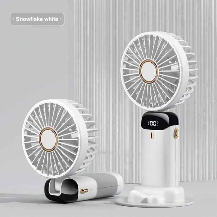 Minifan Ultra Sessiz LED Göstergeli Katlanabilir Şarjlı Mini El Fanı - Görsel 5