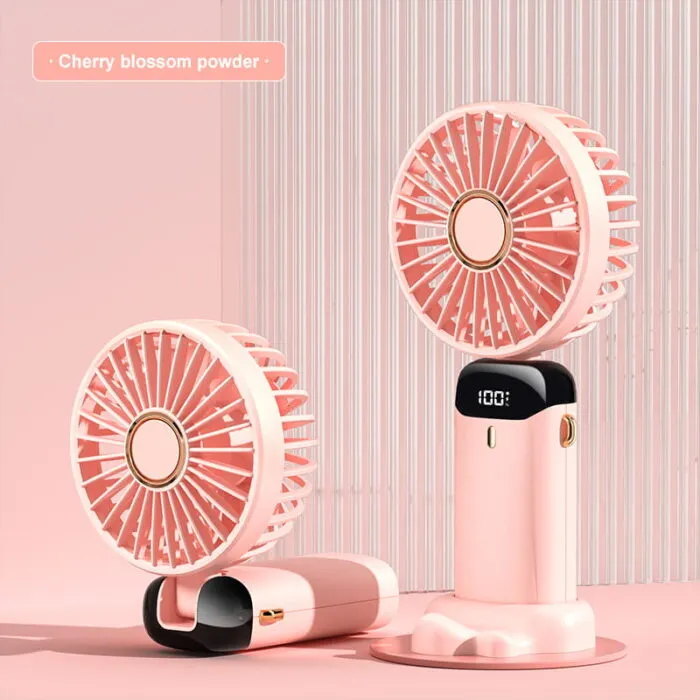 Minifan Ultra Sessiz LED Göstergeli Katlanabilir Şarjlı Mini El Fanı - Görsel 4