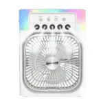 RGB Aydınlatma Ultra Sessiz Buhar Teknolojisi 3 Kademeli Şarjlı Fan