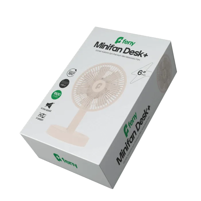Ultra Sessiz 3 Kademeli 180° 6" Şarjlı Masa Fanı - Görsel 2