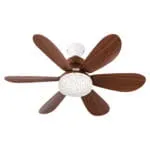 Zefira Ahşap Kristal Tasarım 3 Kademeli Ultra Sessiz Tavan Vantilatorü