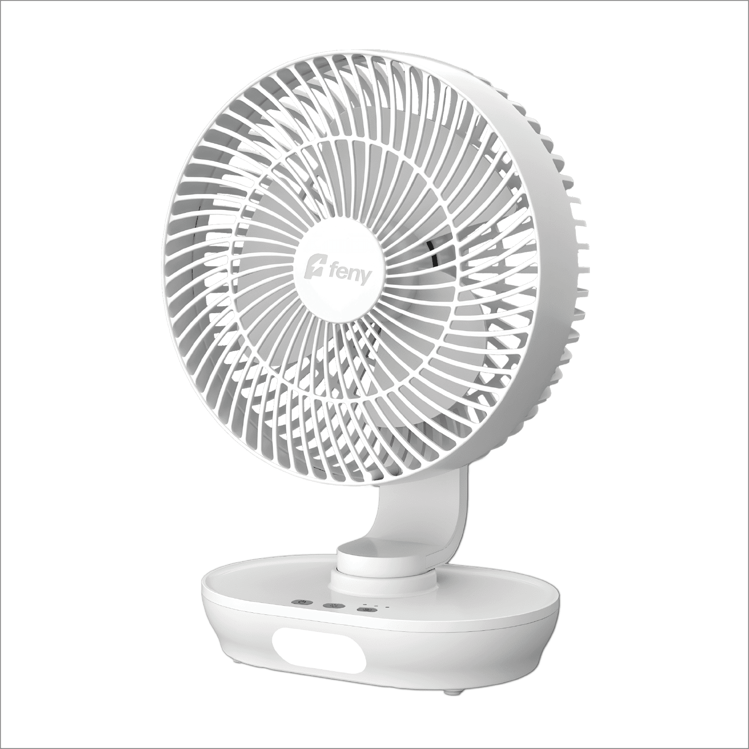 fnf88 3 Kademeli LED Gece Lambalı 180° 8" Şarjlı Kumandalı Premium Masaüstü Fan - Görsel 1