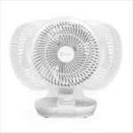 3 Kademeli LED Gece Lambalı 180° 8" Şarjlı Kumandalı Premium Masaüstü Fan - Görsel 2