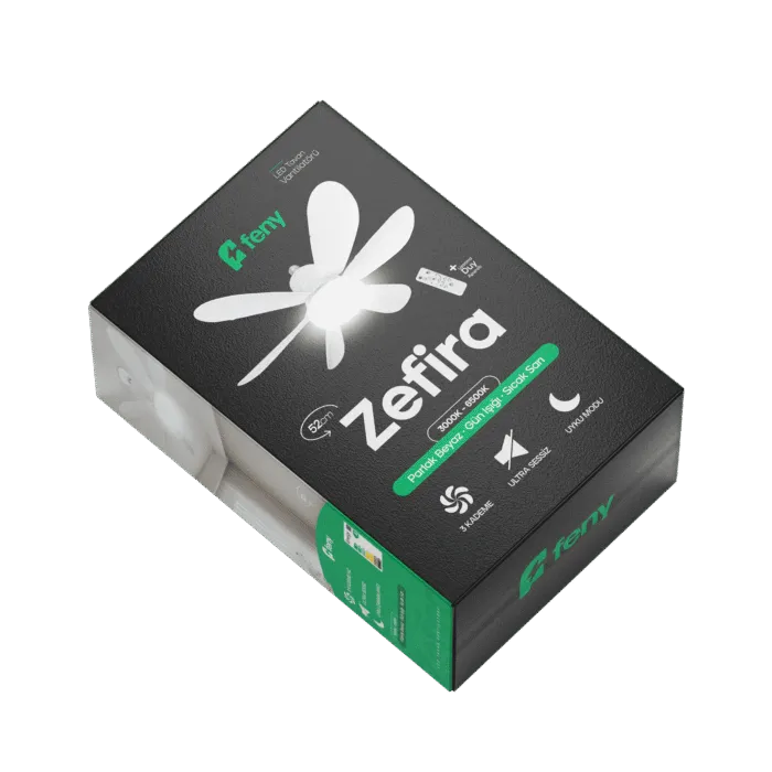 Zefira 3 Kademeli Ultra Sessiz Tavan Vantilatorü - Görsel 2