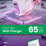 FENY 65W PD Hızlı Şarj Adaptörü USB-C + USB-A Notebook, MacBook, Tablet ve Telefon Şarj Cihazı
