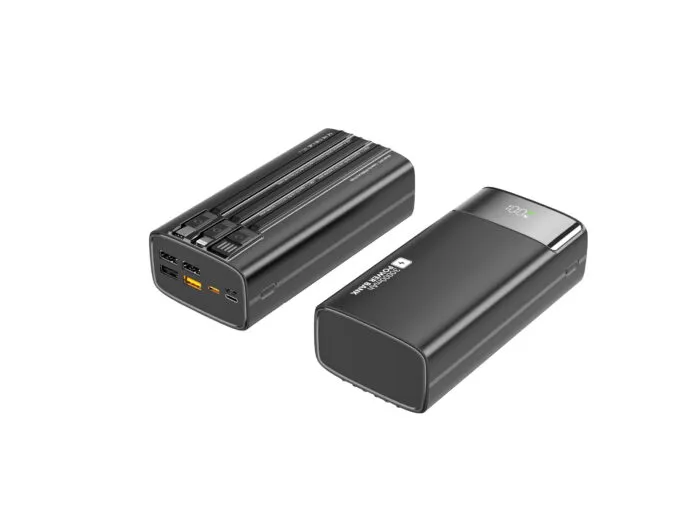 Snapron SNP-3035 22.5W PD USB-A USB-C Lighting Dahili Kablolu 30000mAh Powerbank - Görsel 2
