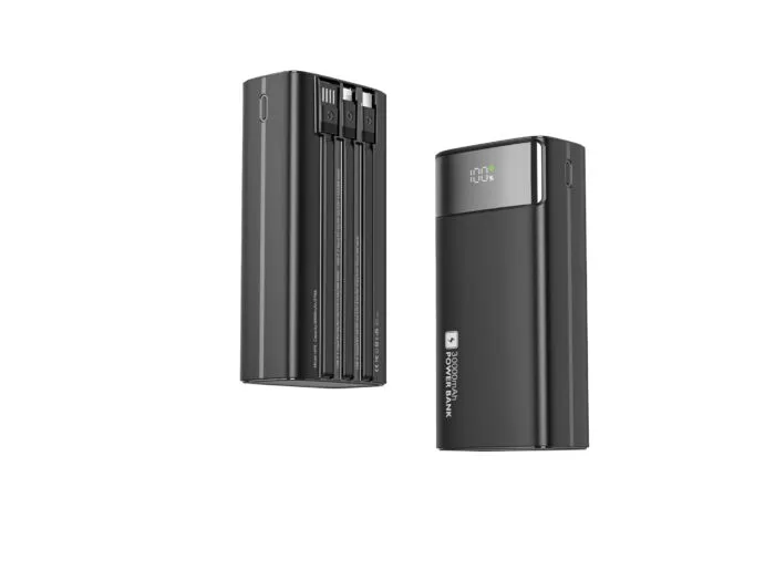 Snapron SNP-3035 22.5W PD USB-A USB-C Lighting Dahili Kablolu 30000mAh Powerbank - Görsel 3