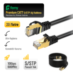 FENY FN-CAT720 CAT7 Gold Uç S/STP 10Gbps 600MHz Patch Kablo 20M