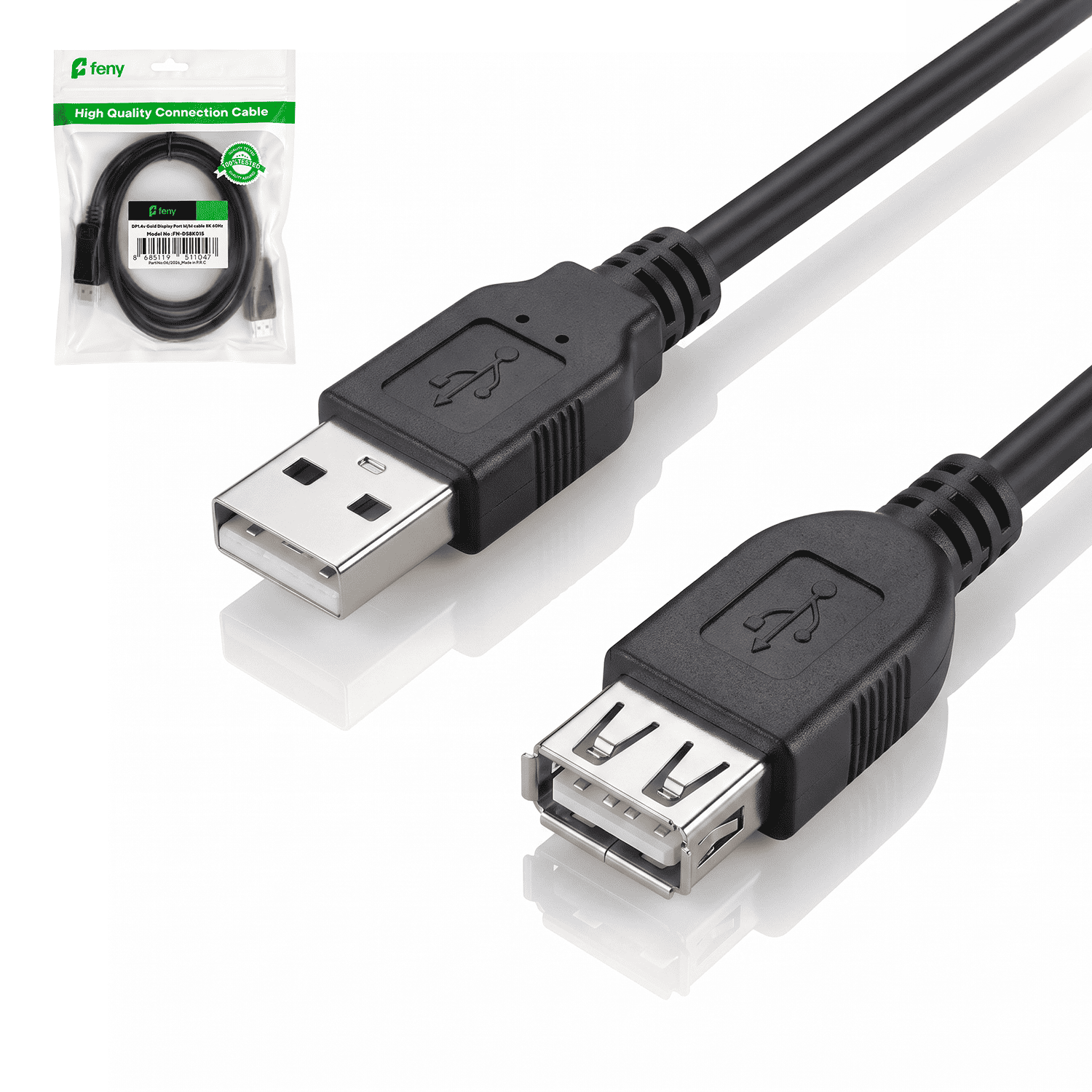 66r5555 Feny FN-AF3010 USB2.0 AM/AF Siyah Uzatma Kablosu 10M - Görsel 1