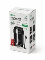 FENY FN-AT16 4'ü 1 Arada 16000mAh Yüksek Akım Korumalı Akü Takviye Cihazı 2000A + 150 PSI Dijital Hava Kompresörü LED Fener Powerbank - Görsel 2