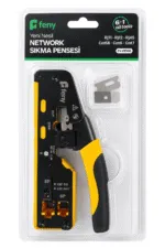 FENY FN-PEN16 Yeni Nesil RJ11/RJ12/RJ45 CAT5E/CAT6/CAT7 Network Kablo Sıkma Ve Soyma Pensesi - Görsel 2
