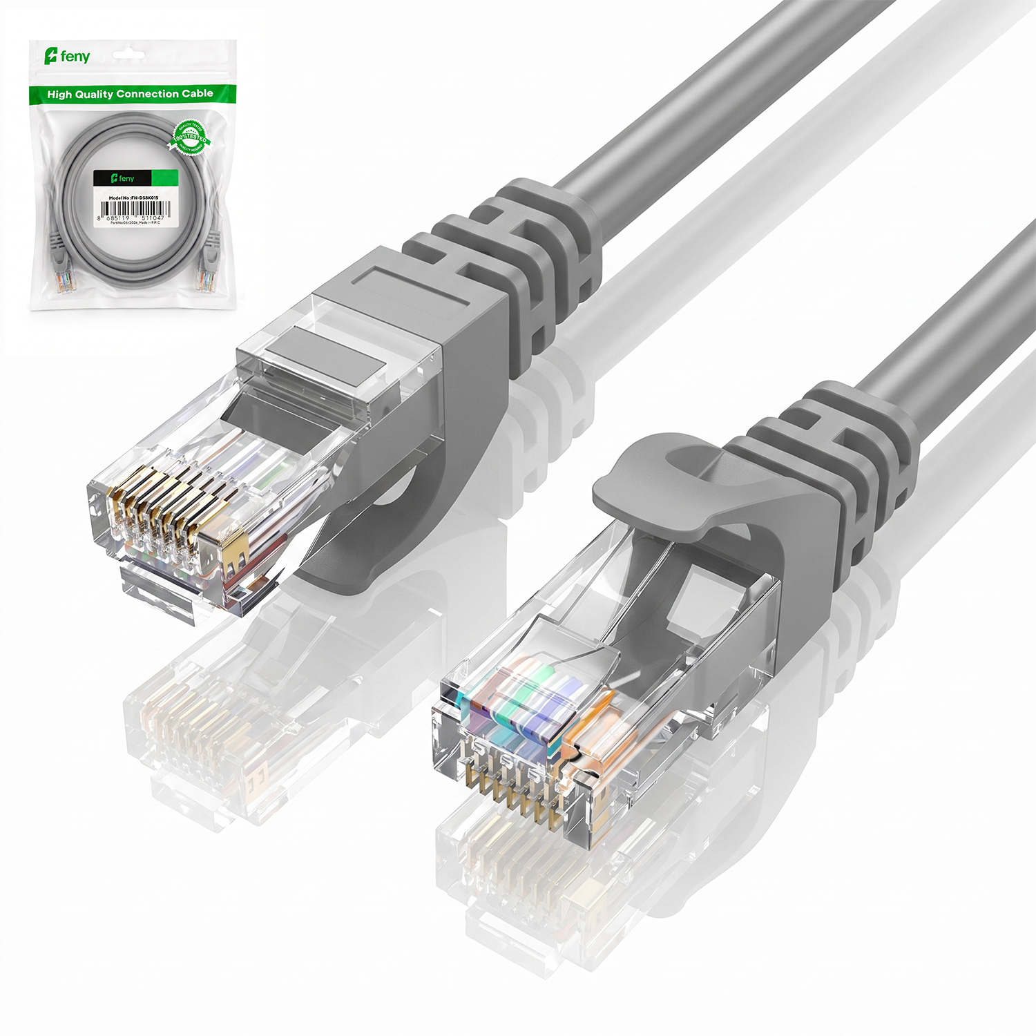 cat6 FENY FN-CAT601 CAT6 UTP RJ45 Patch Kablo 1M - Görsel 1