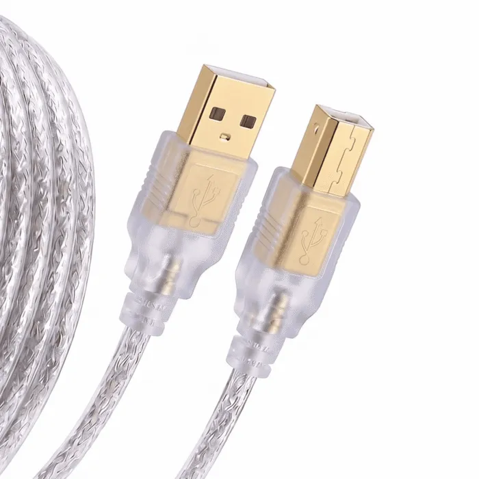 Feny FN-U3003 USB2.0 AM/BM Şeffaf 100% Bakır Pri̇nter Yazıcı Kablosu 3M - Görsel 2