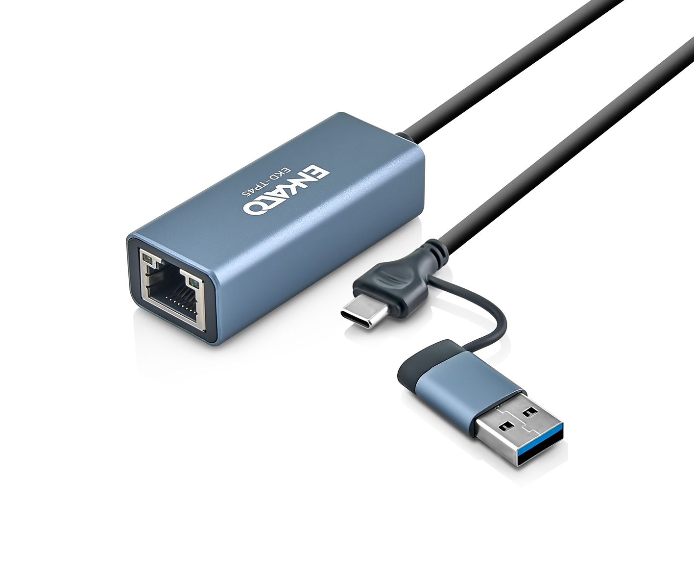 EKD-TP45 Enkado EKD-TP45 USB 3.0 & Type-C Ethernet Adaptör 10/100/1000Mbps - Görsel 1