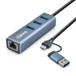 Enkado EKD-TP56 Gigabit Ethernet 1000Mbps + 3 Port USB 3.0 Hub USB-A + Type-C