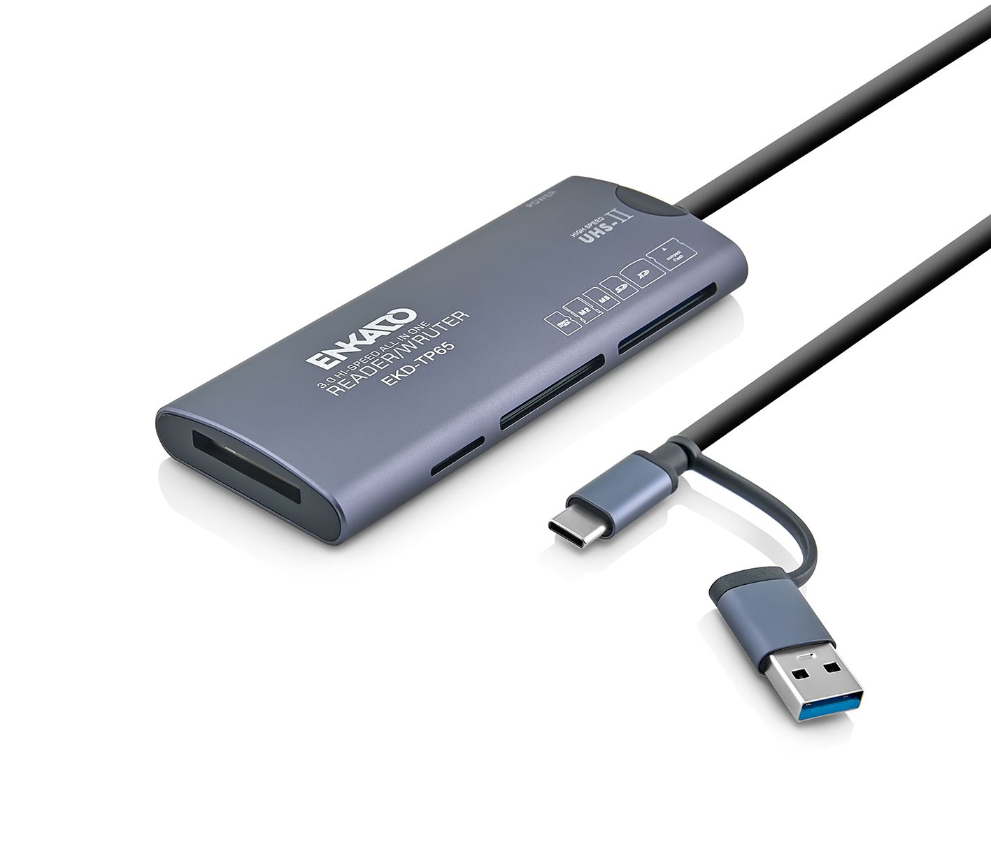 EKD-TP65 Enkado EKD-TP65 6'sı 1 Arada USB 3.0 + Type-C Kart Okuyucu 5Gbps - Görsel 1